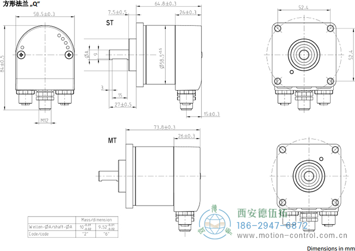 AC58-Profinet光電絕對值通用編碼器 - 西安德伍拓自動化傳動系統(tǒng)有限公司